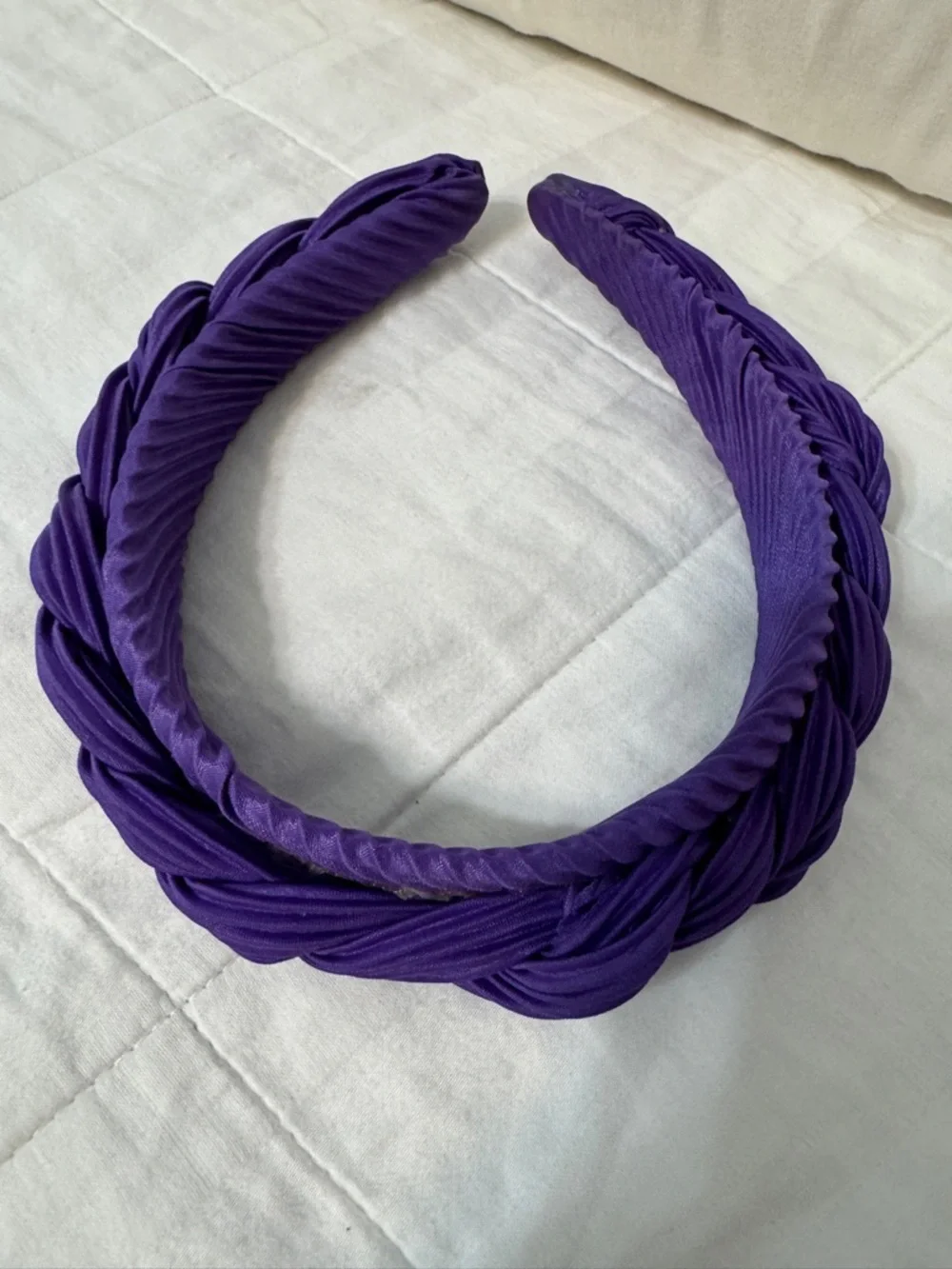 Purple Braided Fabric Headband - Women